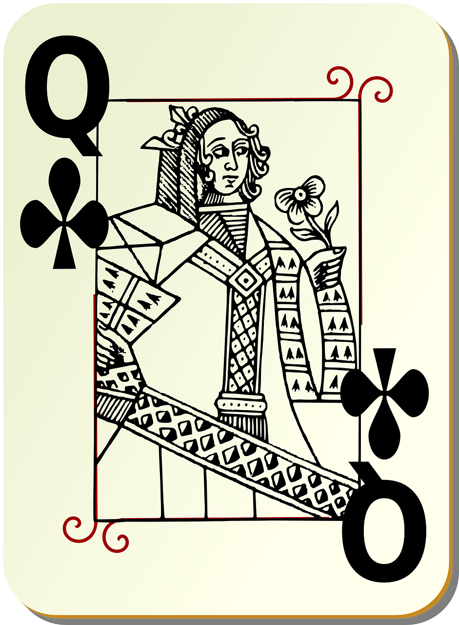 playing card, queen, clubs-161484.jpg